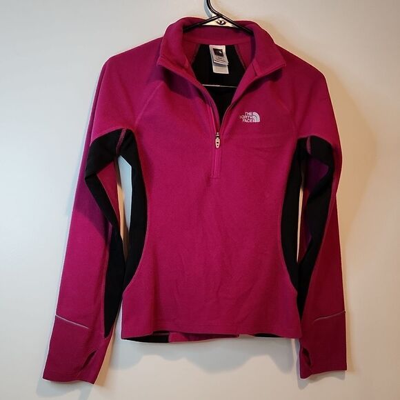 The North Face Vapor Wick Flight Ser 1/2 Zip Fleece Thumb Hole Women's Sz XS/TP - Picture 2 of 14